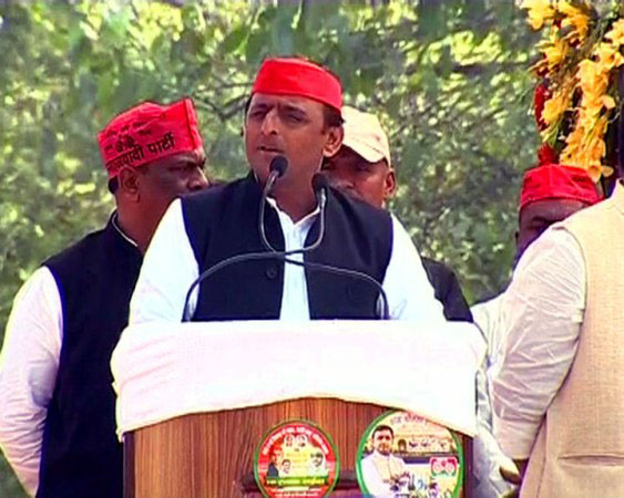 UP CM Akhilesh Yadav at Bahraich