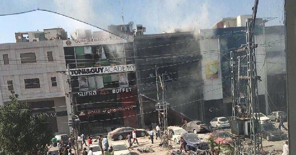 The explosion in under-construction building in Lahore where 7 Killed, 20 Injured