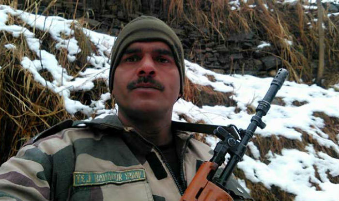 BSF Tej Bahadur Yadav in the video released by him