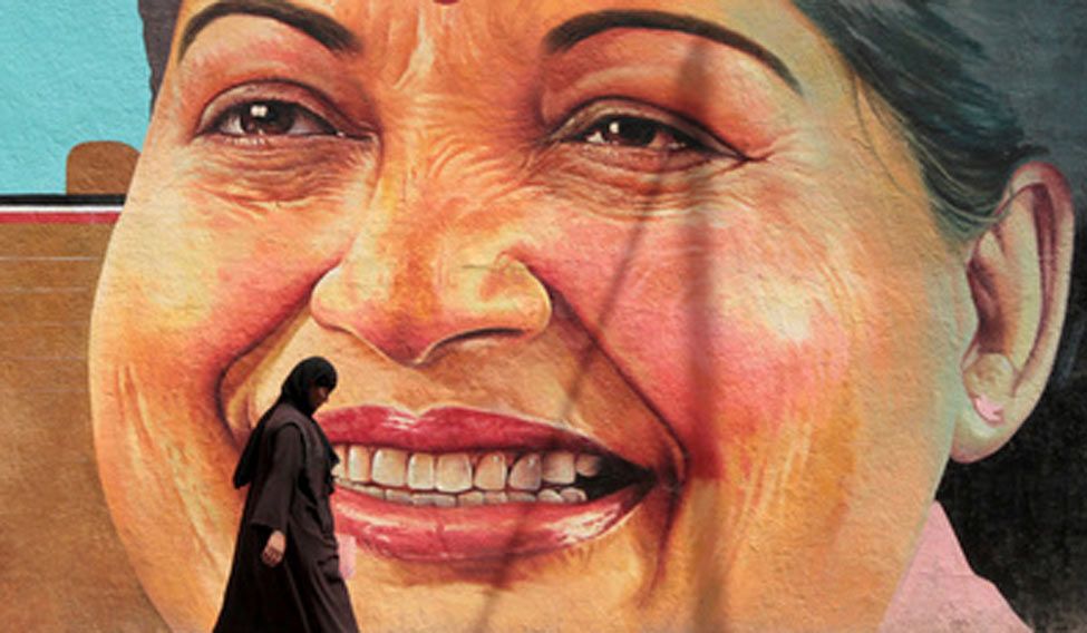 Former Tamil Nadu chief minister J.Jayalalithaa's portrait (File Photo)