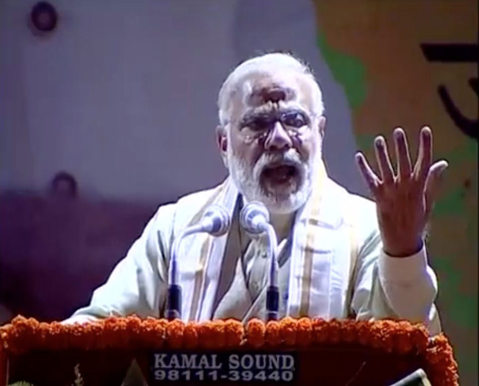 PM Narendra Modi at BJP headquarters, Delhi