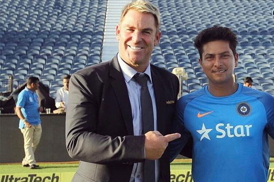 Shane Warne and Kuldeep Yadav (File Photo)