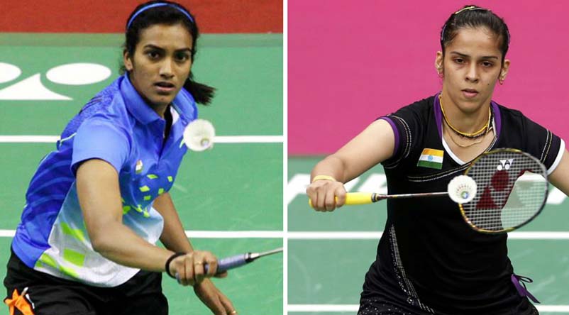 Badminton player PV Sindhi (Left) and Saina Nehwal (Right)