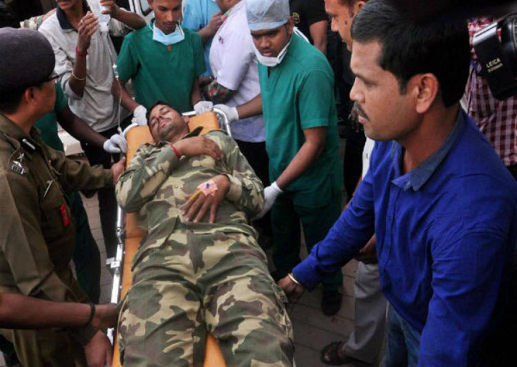 CRPF jawan rushing for hospital