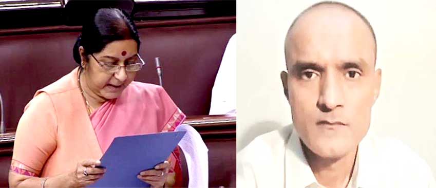 EAM Sushma Swaraj and Kulbhushan Jadhav