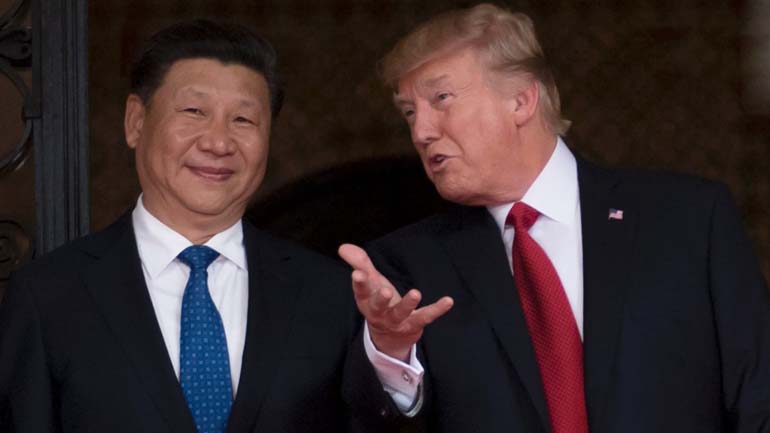 US President Donald Trump with Chinese President Xi Jinping