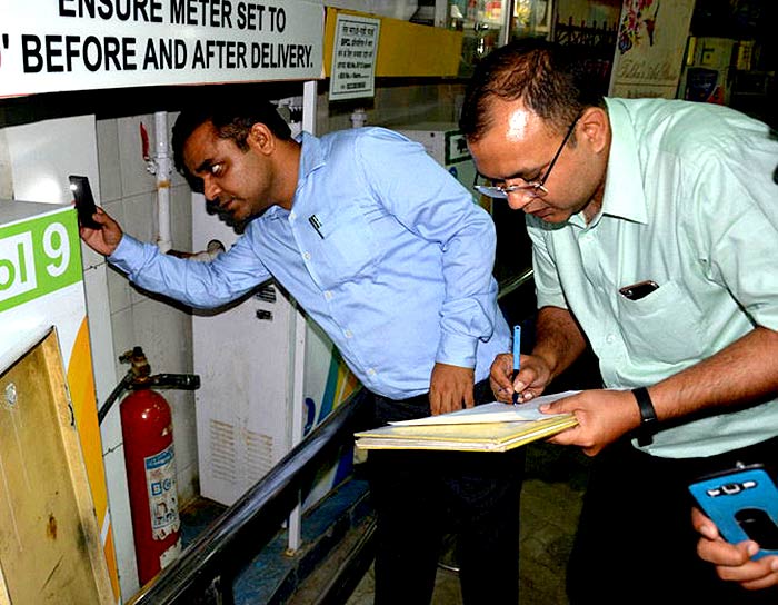 STF raided at petrol pumps