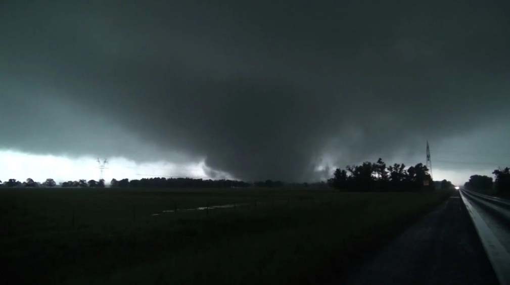 A view of storm hitting in Van Zandt County, Texas