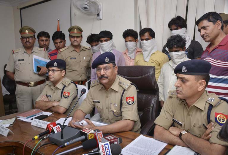 SSP Ghaziabad Hari Narayan Singh during a Press conference