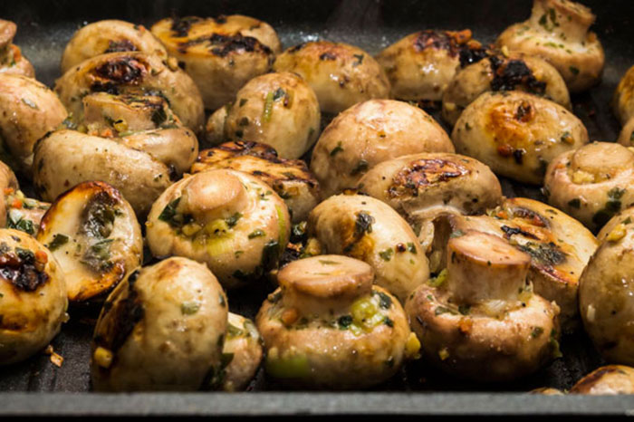 Grilled mushrooms