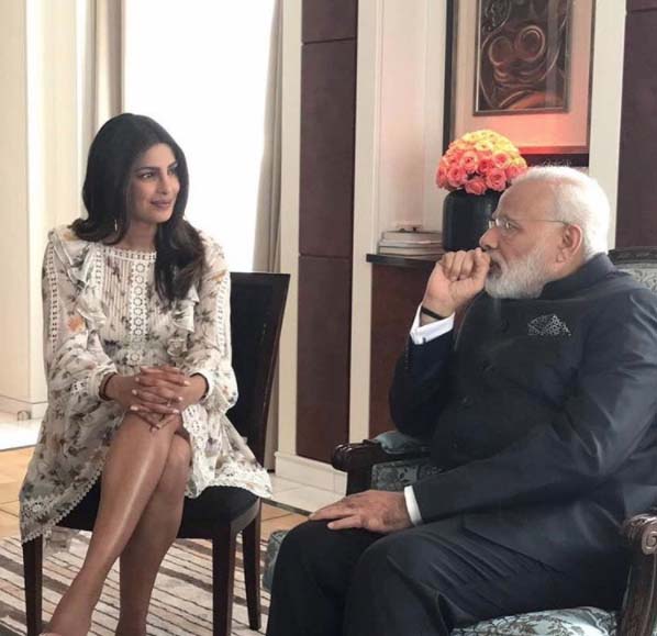 Priyanka Chopra with Prime Minister Narendra Modi 