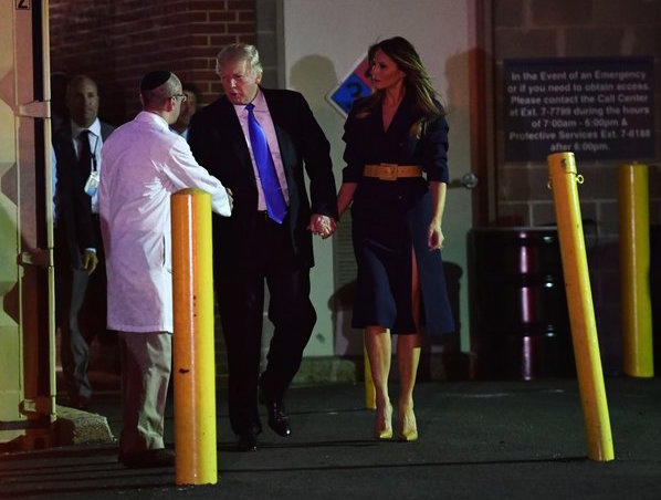 President Donald Trump, along with wife Melania