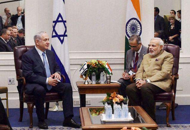 Prime Minister Narendra Modi with Prime Minister Benjamin Netanyahu 