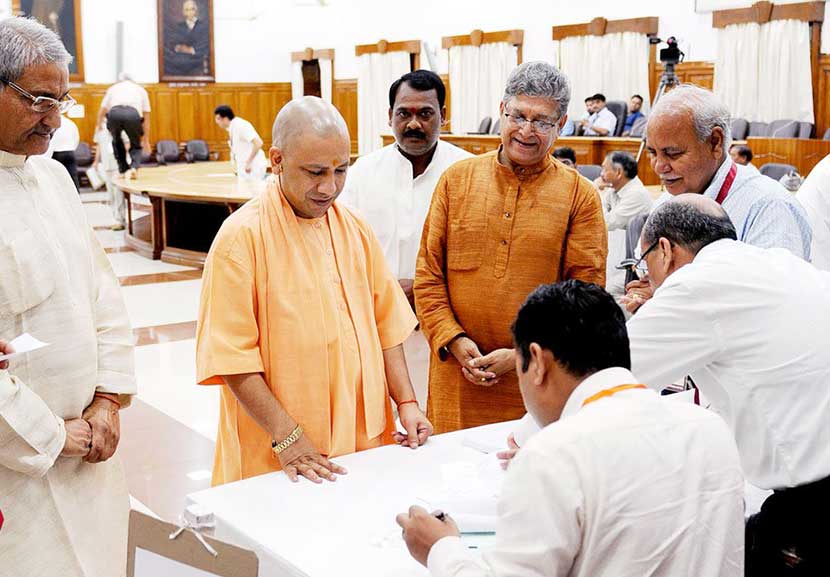 UP CM Adityanath cast votes for presidential election 