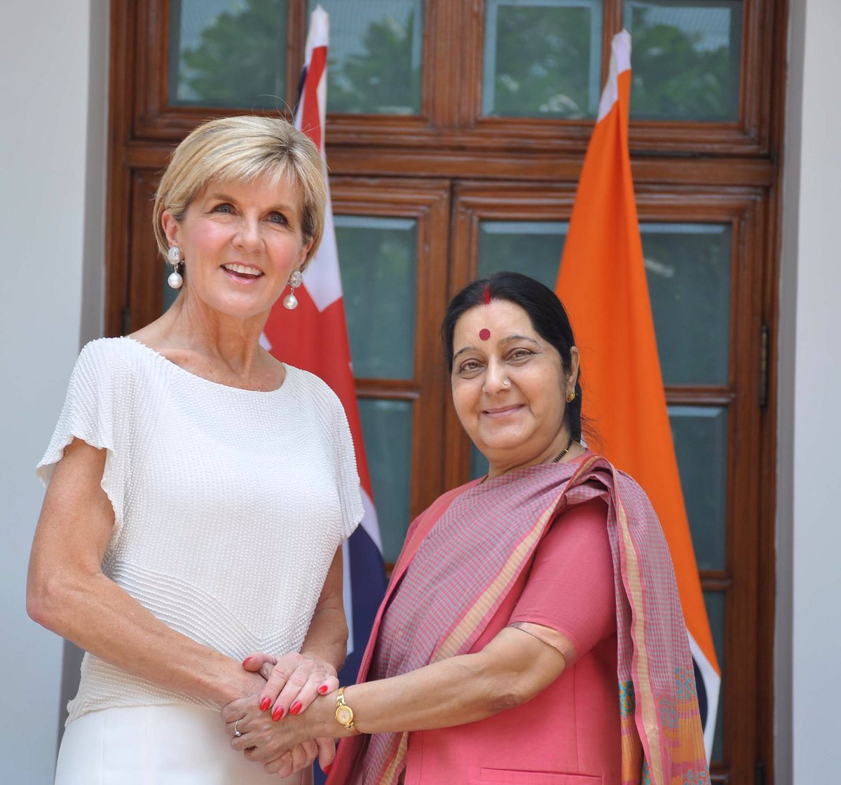 Julie Bishop, Australian Foreign Affairs Minister and Sushma Swaraj, Indian External Affairs Minister