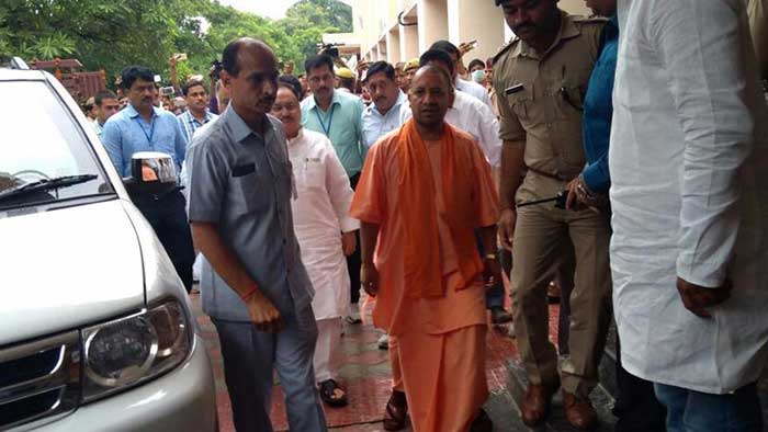 UP Yogi inspecting BRD Medical College 