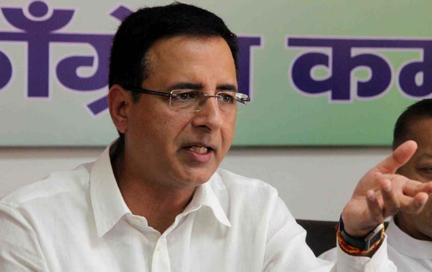 Congress spokesperson Randeep Singh Surjewala