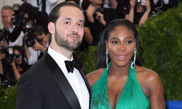 Tennis player Serena Williams and her fiance  Alexis Ohanian