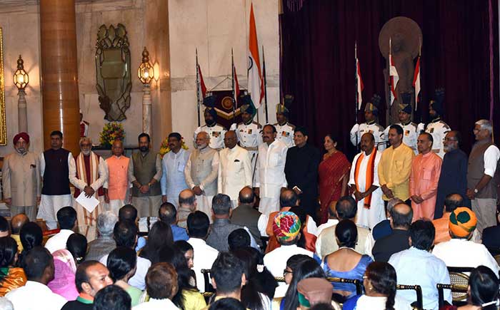 Sworn ceremony at Rashtrapati Bhawan