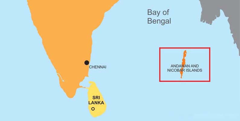 A map of Andaman and Nicobar Island