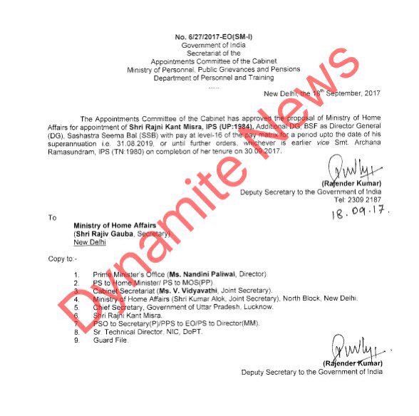 Appointment letter of Ranjikant Mishra 