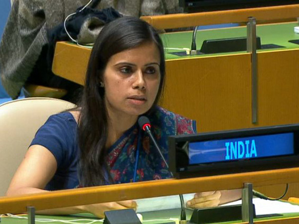 First Secretary in the Permanent Mission of India to the UN, Eenam Gambhir.