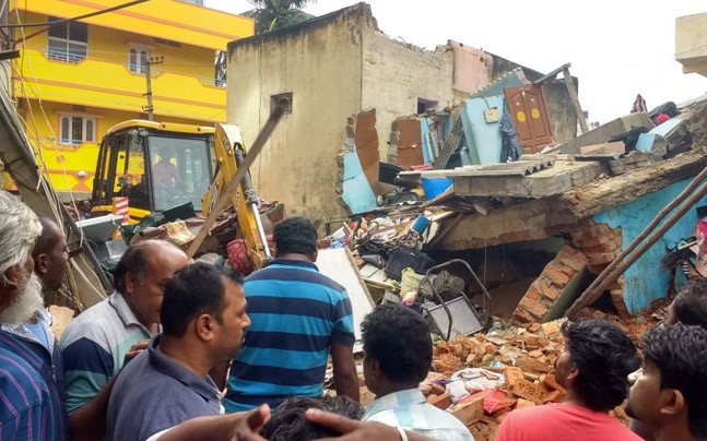 A site of  building collapsed