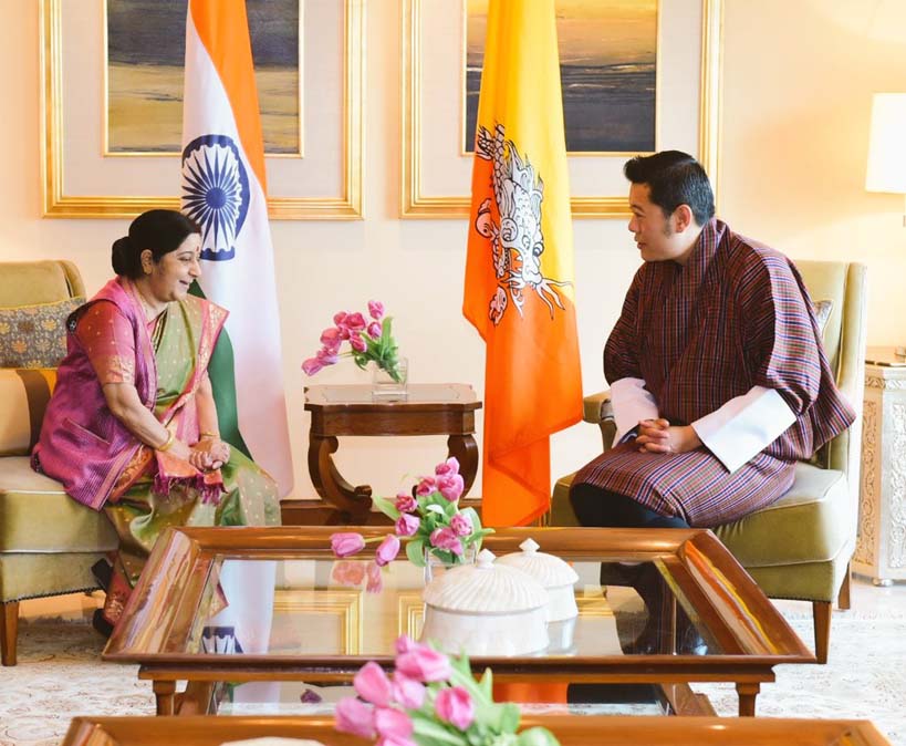 External Affairs Minister meets Jigme Khesar Namgyel