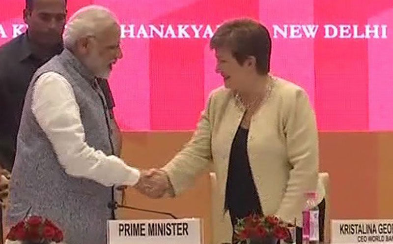 Prime Minister Narendra Modi with Kristalina Georgieva