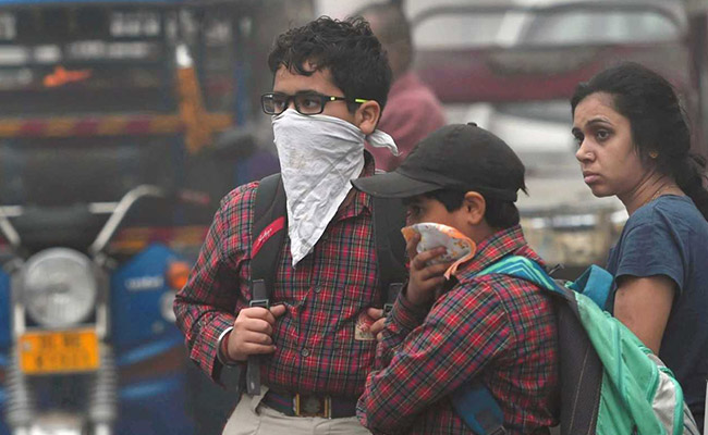 Students waiting for school bus