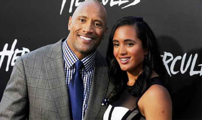 Dwayne Johnson with Simone Garcia Johnson