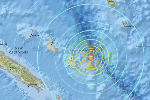 न्यू कैलेडोनिया में भूकंप