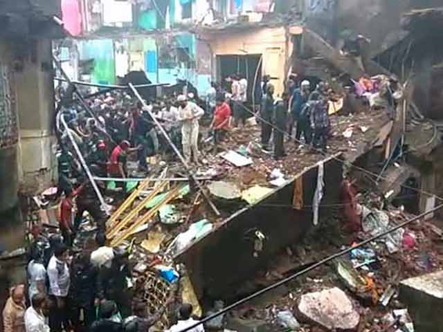 A four-storey building collapsed