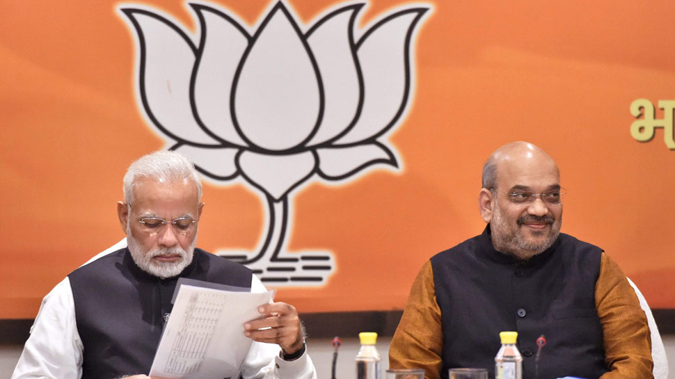 Narendra Modi with Amit Shah