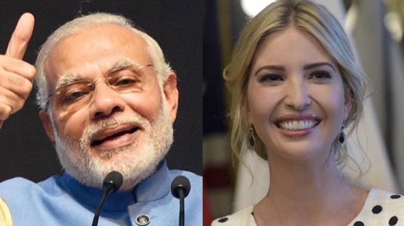 Narendra Modi and Ivanka Trump (File photo)