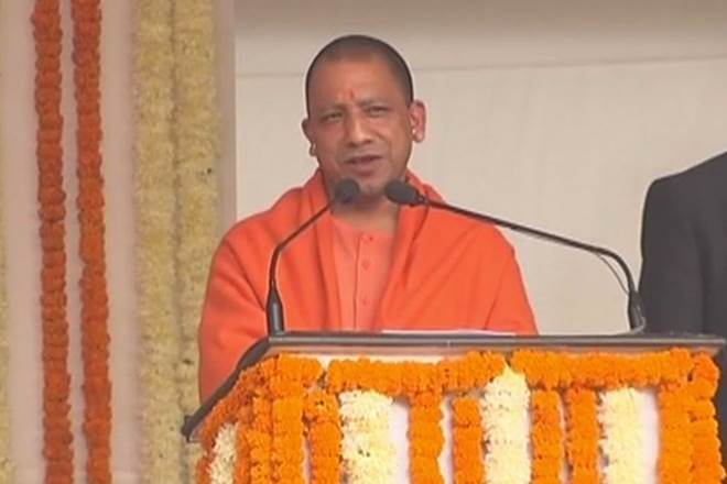 Uttar Pradesh Chief Minister Yogi Adityanath on the  inauguration of the Delhi Metro.