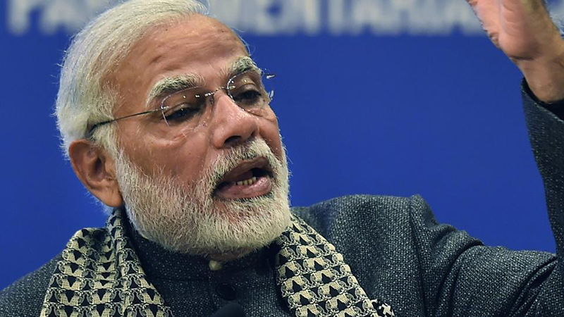 PM Modi addressing a gathering