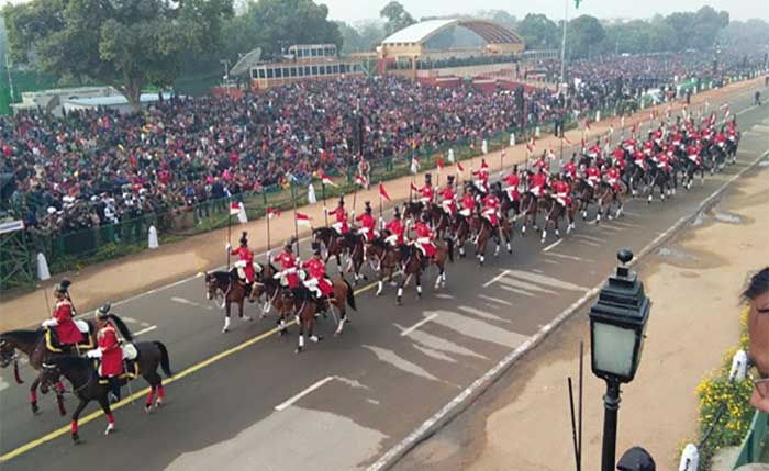 R-Day rehearsal Parade at Rajpath