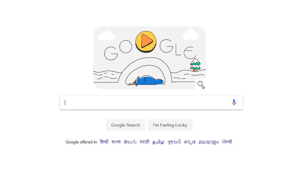 Google Doodle on Winter Olympics