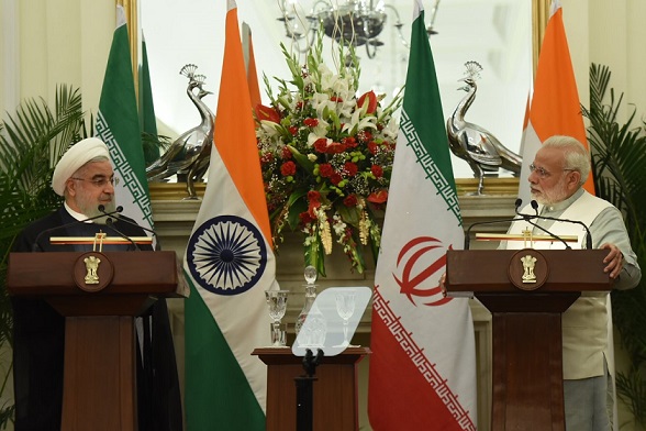 Prime Minister Modi in the joint statement with his Iranian counterpart Hassan Rouhani