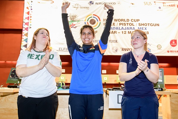 Manu Bhaker  clinched a gold medal 