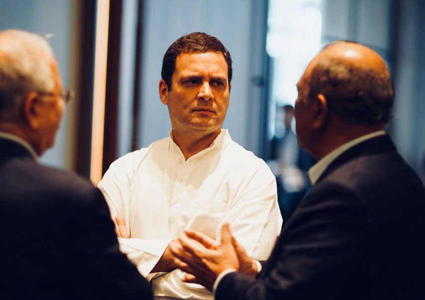 Rahul Gandhi meeting with CEO Indian-origin CEOs of companies in Singapore