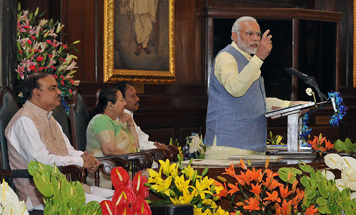 Prime Minister Narendra Modi in Parliament 