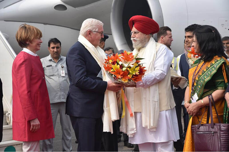 S.S. Ahluwalia receives German President Frank Walter Steinmeier