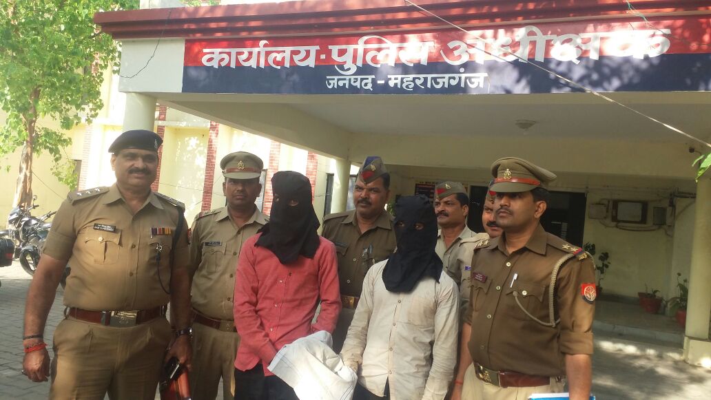 पुलिस की गिरफ्त में हत्यारोपी 