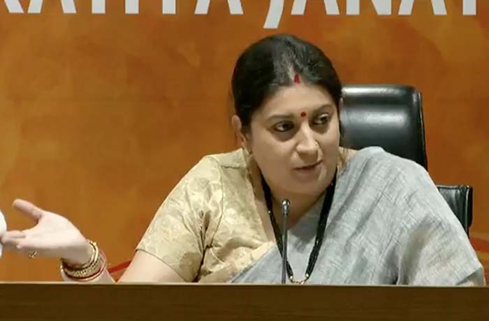 Union Minister Smriti Irani 