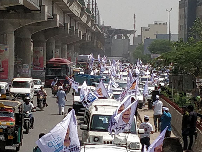 Kejriwal Roadshow in Rohtak-Bhiwani