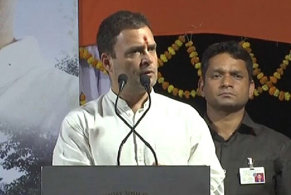 Congress President Rahul Gandhi addressing in Amethi 