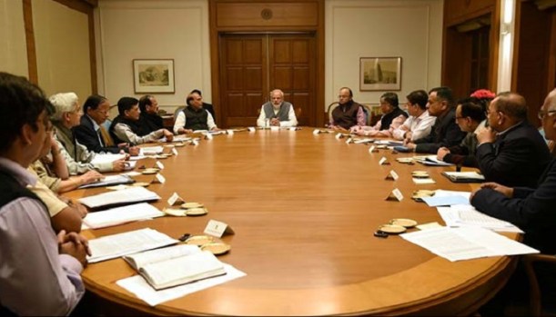 Union cabinet meeting at 7, Lok Kalyan Marg 