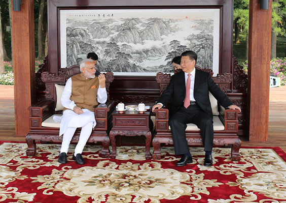 Prime Minister Narendra Modi with Chinese President Xi Jinping